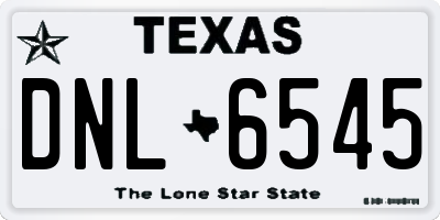 TX license plate DNL6545