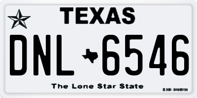 TX license plate DNL6546