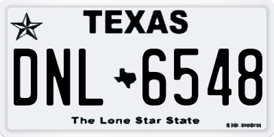 TX license plate DNL6548