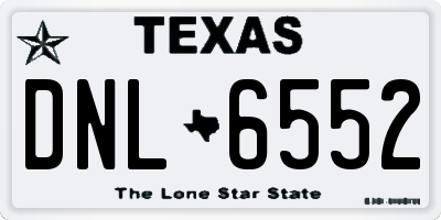 TX license plate DNL6552