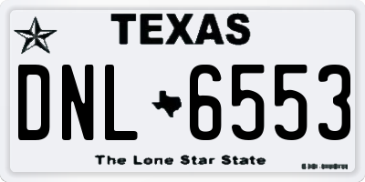 TX license plate DNL6553
