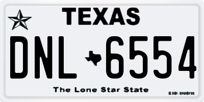 TX license plate DNL6554