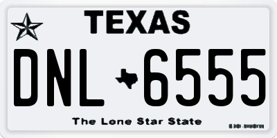 TX license plate DNL6555
