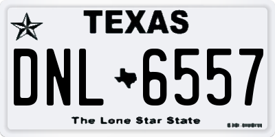 TX license plate DNL6557