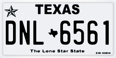 TX license plate DNL6561