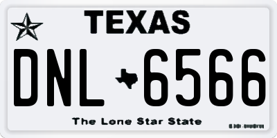 TX license plate DNL6566