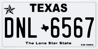 TX license plate DNL6567
