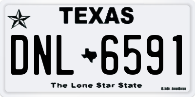 TX license plate DNL6591