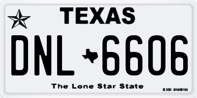 TX license plate DNL6606