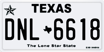 TX license plate DNL6618