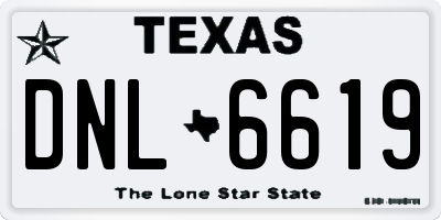 TX license plate DNL6619