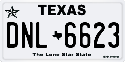 TX license plate DNL6623