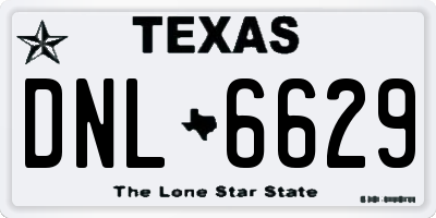 TX license plate DNL6629