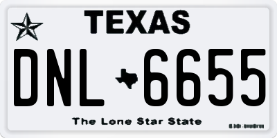 TX license plate DNL6655