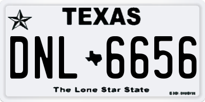 TX license plate DNL6656