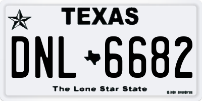TX license plate DNL6682
