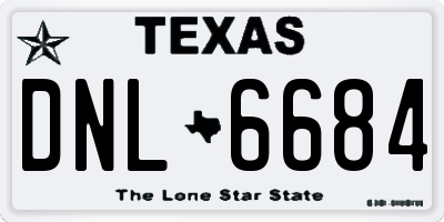 TX license plate DNL6684