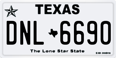 TX license plate DNL6690