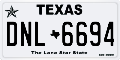 TX license plate DNL6694