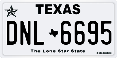 TX license plate DNL6695