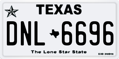 TX license plate DNL6696