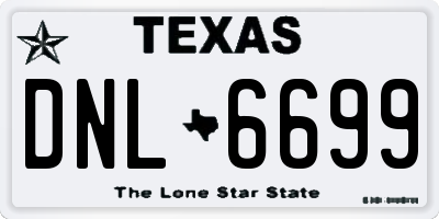 TX license plate DNL6699