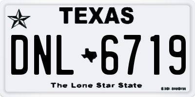 TX license plate DNL6719