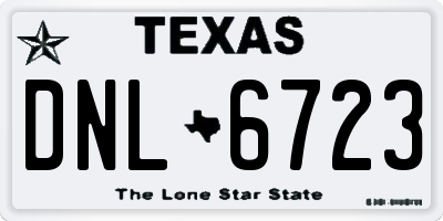 TX license plate DNL6723