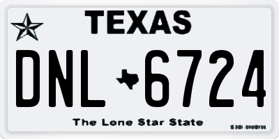 TX license plate DNL6724