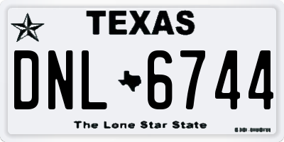 TX license plate DNL6744