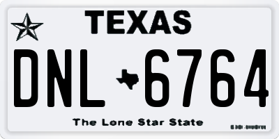 TX license plate DNL6764