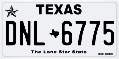 TX license plate DNL6775