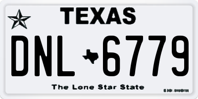 TX license plate DNL6779