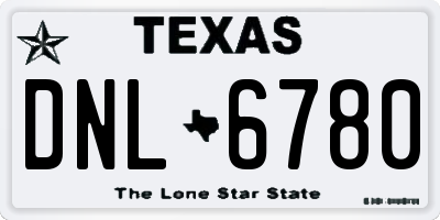 TX license plate DNL6780