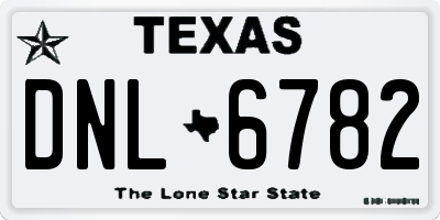 TX license plate DNL6782