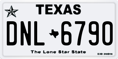TX license plate DNL6790