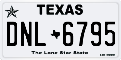 TX license plate DNL6795