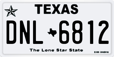 TX license plate DNL6812