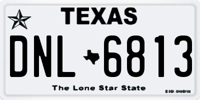 TX license plate DNL6813