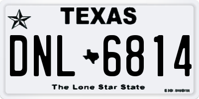 TX license plate DNL6814