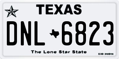 TX license plate DNL6823