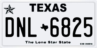 TX license plate DNL6825