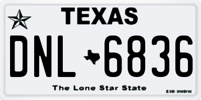 TX license plate DNL6836