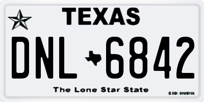 TX license plate DNL6842