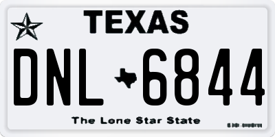 TX license plate DNL6844