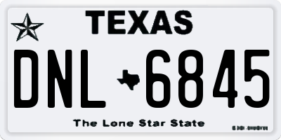 TX license plate DNL6845