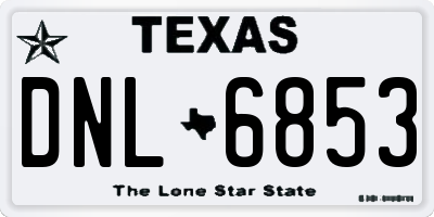 TX license plate DNL6853