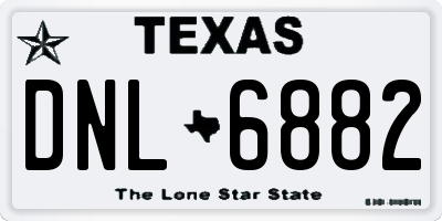 TX license plate DNL6882