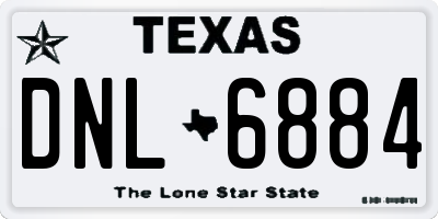 TX license plate DNL6884