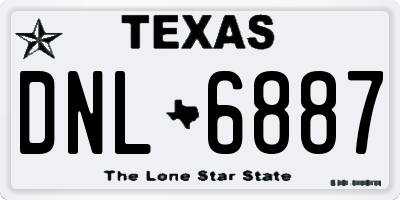 TX license plate DNL6887